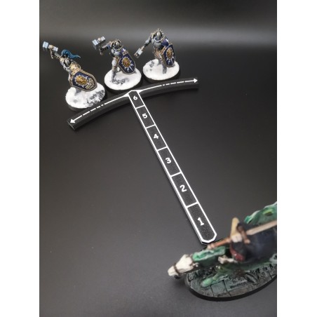 Réglettes 6 pouces en arc Deep Strike compatible Warhammer 40k, Age of Sigmar, Kill Team