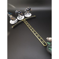 6-inch boogvormige richtlatten van Deep Strike, compatibel met Warhammer 40k, Age of Sigmar en Kill Team