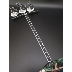 9-inch curved rulers for Deep Strike, compatible with Warhammer 40,000, Age of Sigmar and Kill Team