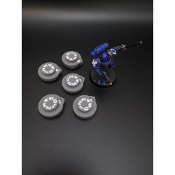 Set di 5 mini contatori di ferite/punti vita da 0 a 59 per wargame o giochi di ruolo compatibili con Warhammer 40k