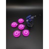 Set of 5 mini damage/health counters (0–59) for wargames or Warhammer 40k-compatible RPGs