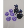 Lote de 5 mini contadores de heridas/vida de 0 a 59 para juegos de guerra o juegos de rol compatibles con Warhammer 40k