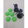 Set van 5 mini-schademeters / levenspunten van 0 tot 59 voor wargames of rollenspellen die compatibel zijn met Warhammer 40k