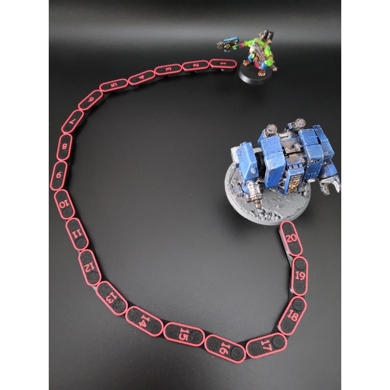 Regla flexible de 20 pulgadas compatible con juegos de guerra al estilo Warhammer 40k, Kill Team y Age of Sigmar