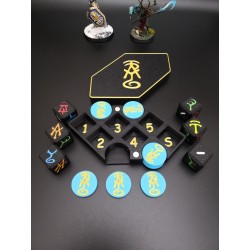 Doos met 6 runen en 12 tokens compatibel met Warhammer Lumineth Age of Sigmar
