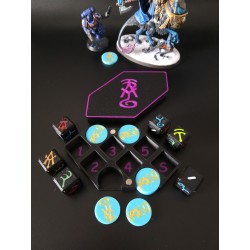 Box mit 6 Runen und 12 Markern kompatibel mit Warhammer Lumineth Age of Sigmar