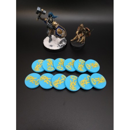 12 jetons compatible Warhammer Lumineth Age of Sigmar