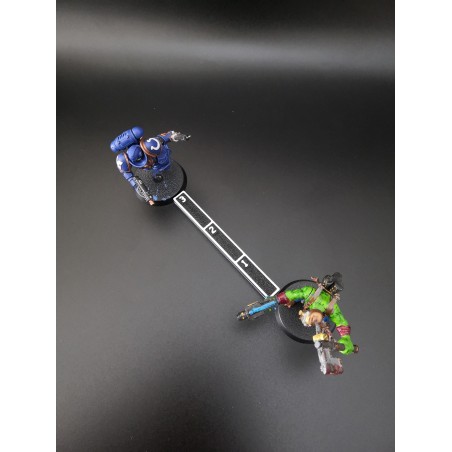 Regla de 3 pulgadas compatible con juegos de guerra al estilo Warhammer 40k, Kill Team y Age of Sigmar