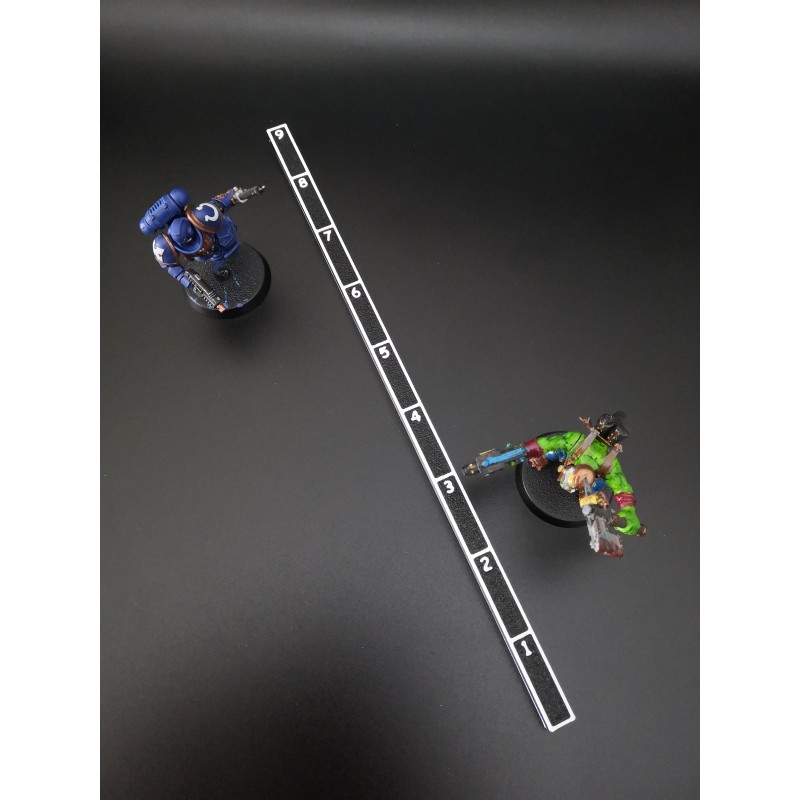 Righello da 9 pollici compatibile con giochi di guerra in stile Warhammer 40k, Kill Team, Age of Sigmar