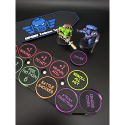 Boite de 40 jetons doubles-faces compatible Warhammer 40K - Space Marine