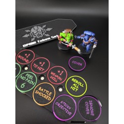 Box mit 40 doppelseitigen Markern kompatibel mit Warhammer W40K - Chaos