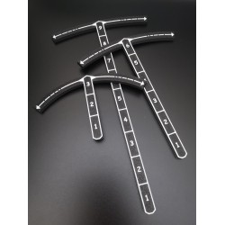 3 Deep Strike curved rulers (3, 6 and 9 inches) compatible with Warhammer 40,000, Age of Sigmar and Kill Team