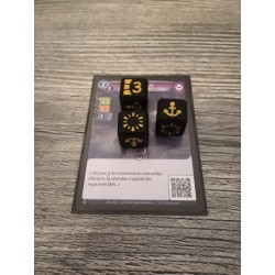 Lot de 9 dés D6 16mm version noir et doré - Altered TCG