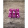 Set de 9 dados D6 16mm púrpura y blanco Yzmir - Altered TCG