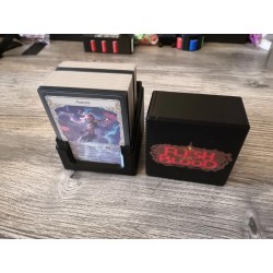 Deck box 80+ cartes noir et logo rouge / brun / doré - Flesh and blood TCG