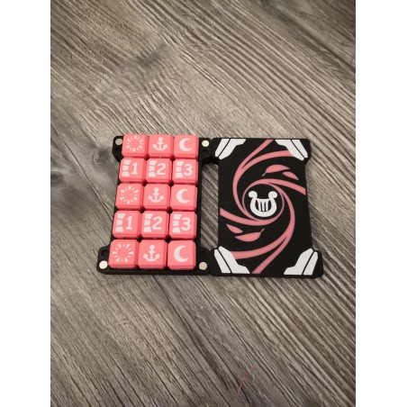 Box mit 15 Würfeln D6 von 16mm im Kartenformat Version Lyra - Altered TCG