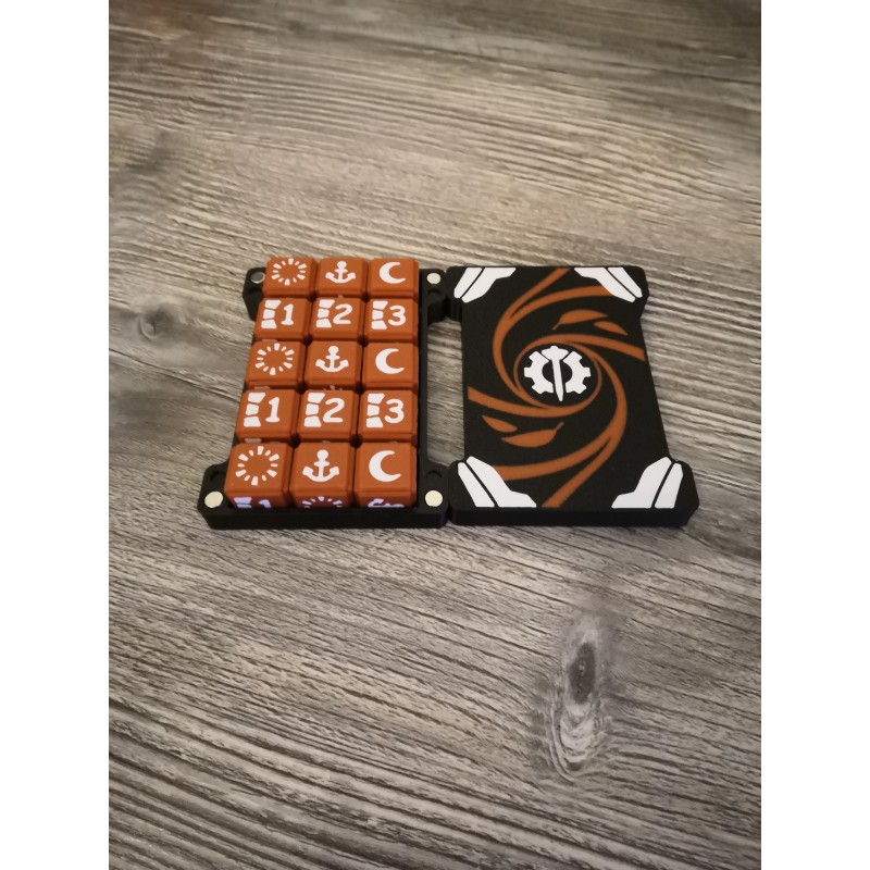 Doos met 15 D6 16mm kaartendobbelstenen Axiom versie - Altered TCG