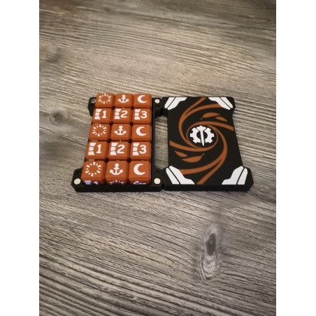 Doos met 15 D6 16mm kaartendobbelstenen Axiom versie - Altered TCG