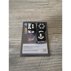 Lot de 6 dés D6 20mm version noir et blanc - Altered TCG