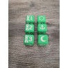 Lot de 6 dés D6 20mm version Muna vert et blanc - Altered TCG