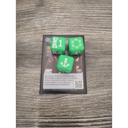 Lot de 6 dés D6 20mm version Muna vert et blanc - Altered TCG