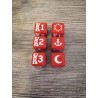 Lot de 6 dés D6 20mm version Bravos rouge et blanc - Altered TCG