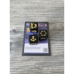 Lot de 6 dés D6 20mm version noir et doré - Altered TCG