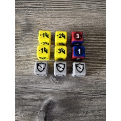 Set van 9 D6 16mm klassieke dobbelstenen - Vlees en bloed TCG