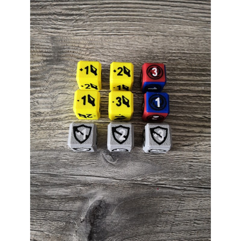 Set van 9 D6 16mm klassieke dobbelstenen - Vlees en bloed TCG