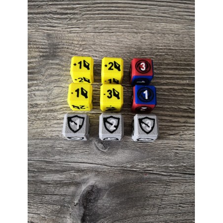 Lot de 9 dés D6 16mm version Classique - Flesh and blood TCG