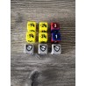 Set di 9 dadi classici D6 16mm - Carne e sangue TCG