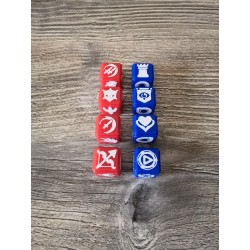 Lot de 8 dés D6 de 16 mm Mot Clés pour Magic MTG
