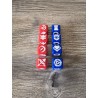 Lot de 8 dés D6 de 16 mm Mot Clés pour Magic MTG