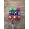Lot de 9 dés D6 de 16 mm pour Magic MTG