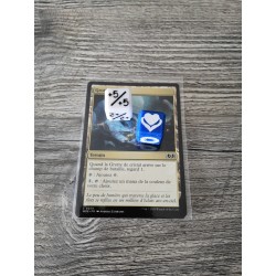 Boite de 15 dés D6 de 16mm format carte Version 5 mana doré - Magic MTG