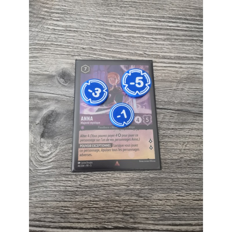 Lot de 30 jetons de dégâts bleu et blanc - Lorcana
