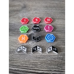 Lot de 58 jetons pour le jeu de carte Star Wars Unlimited