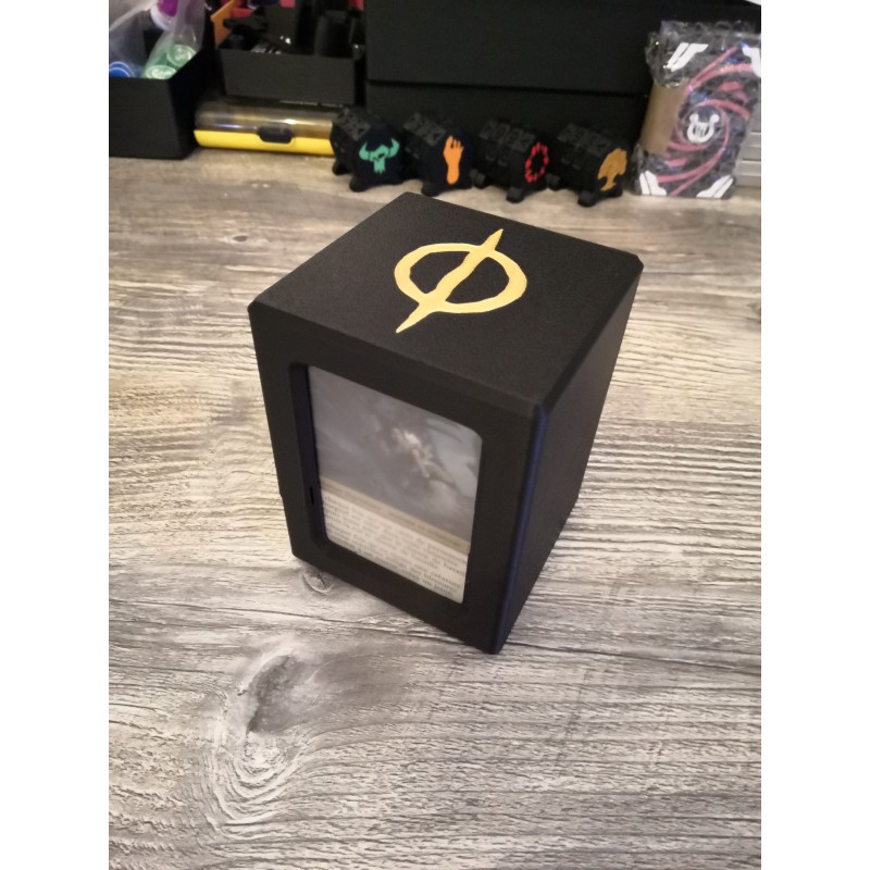 Deck box commander 100 cards - Phyrexian logo - Magic the gathering
