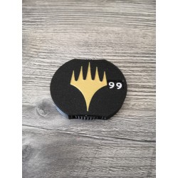 Compteur de vie de 0 à 99 semi-automatique avec logo Trident - Magic the gathering