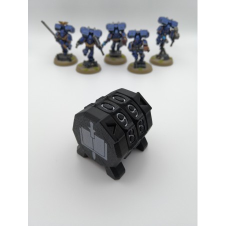 Contador de mando 0-99, versión Premium, compatible con juegos de guerra al estilo Warhammer / Grey Knights
