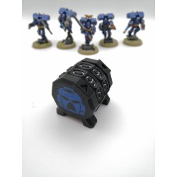 Compteur de commandement 0-99 version Premium compatible wargame style Warhammer / Space marine casque