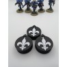 3 minicontadores de 0 a 14 vidas/heridas, compatibles con Warhammer Adepta Sororitas