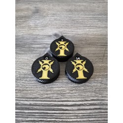 3 mini-tellers van 0 tot 14 levens/verwondingen, compatibel met Warhammer Adeptus Custodes