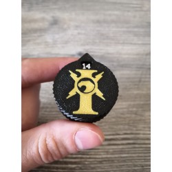 3 mini counters (0–14 lives/wounds), compatible with Warhammer Adeptus Custodes