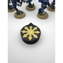 3 mini counters (0–14 lives/wounds), compatible with Warhammer Chaos