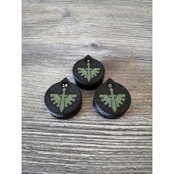 3 mini counters (0–14 lives/wounds), compatible with Warhammer Dark Angels