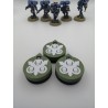 3 mini compteurs 0 à 14 vie / blessure compatible Warhammer Death Guard
