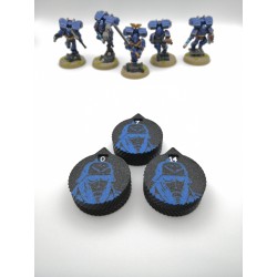 3 mini contatori da 0 a 14 punti vita/ferite, compatibili con Warhammer Death Korps of Krieg