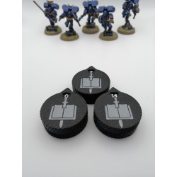 3 mini-tellers van 0 tot 14 levens/verwondingen, compatibel met Warhammer Grey Knights