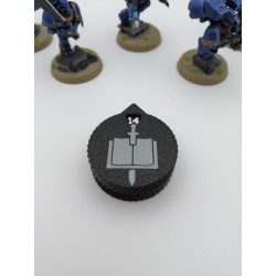 3 mini compteurs 0 à 14 vie / blessure compatible Warhammer Grey knight